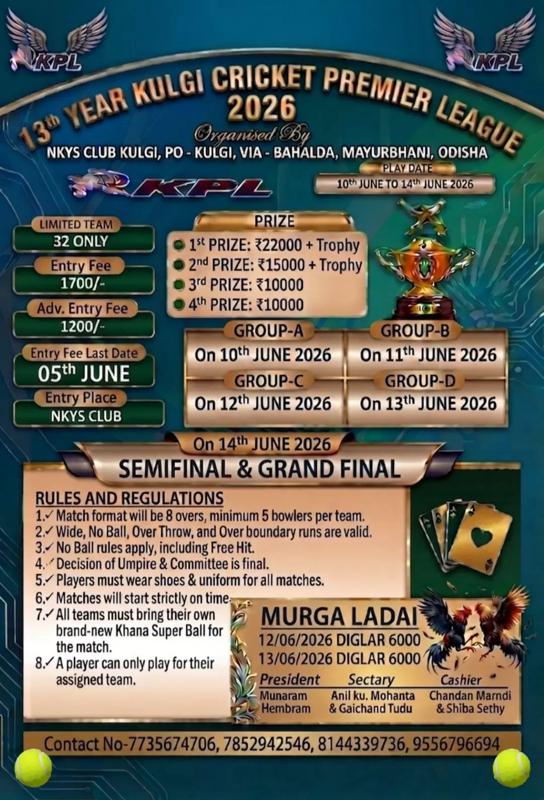JJCJ CLUB CRICKET TOURNAMENT
